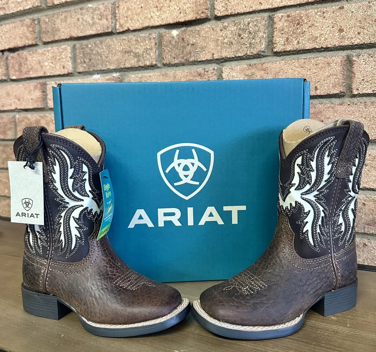 Ariat cowboy boots with Ariat box in store