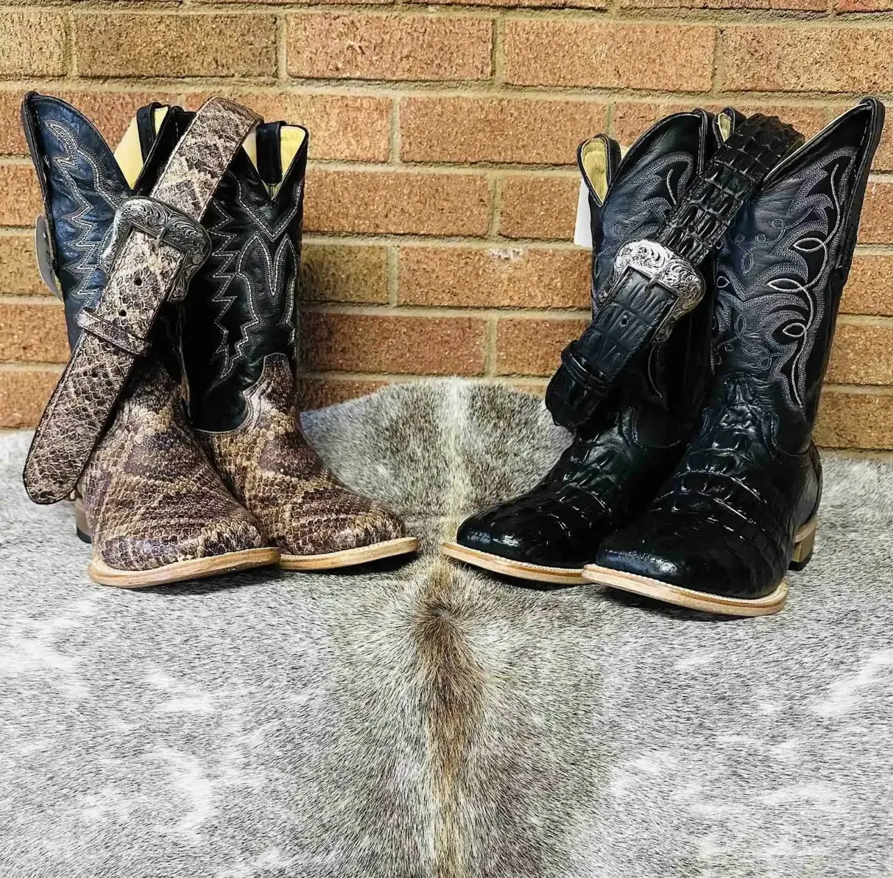 Cowboy boot display